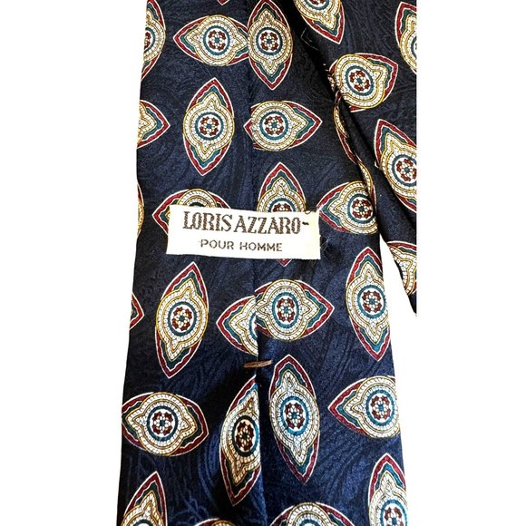 Loris Azzaro Made in France Silk Men's Necktie - Picture 3 of 3